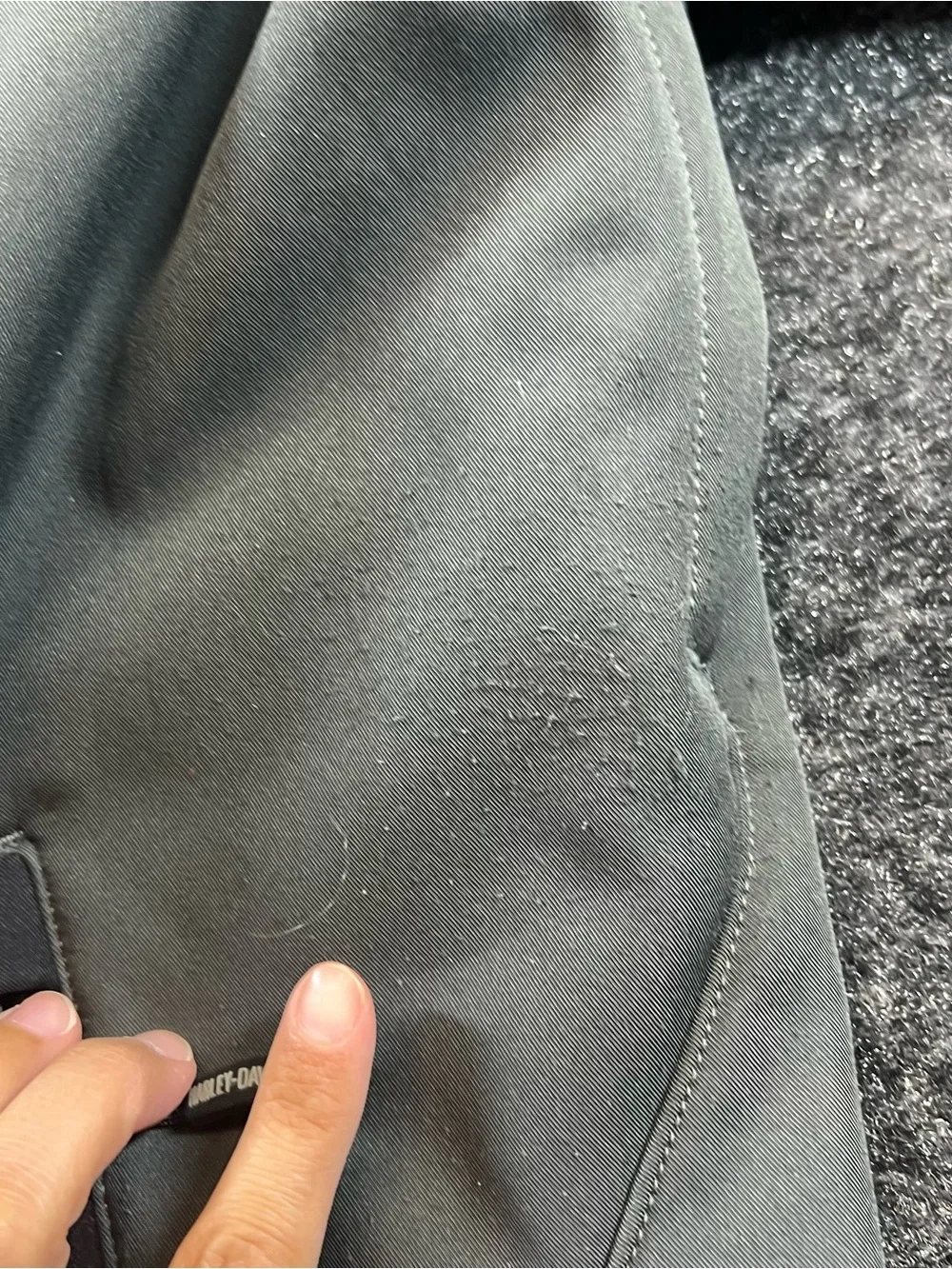 Harley-Davidson Women’s 2XL Hooded Riding Jacket Gray Black Soft Shell Moto - Picture 7 of 12
